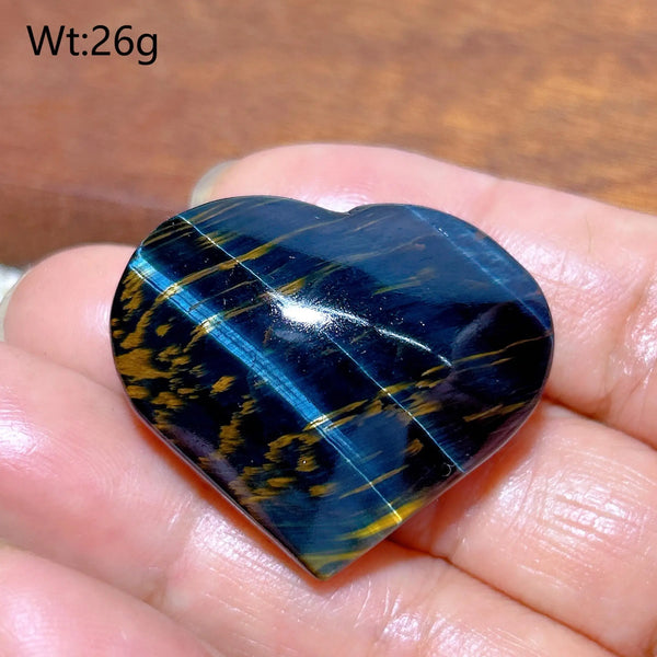 Yellow Blue Tiger Eye Heart-ToShay.org