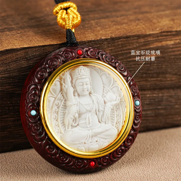Sandalwood Buddha Pendant-ToShay.org