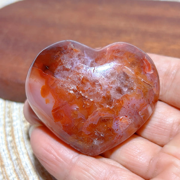Orange Carnelian Druzy Heart-ToShay.org
