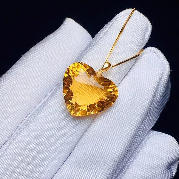 Yellow Citrine Quartz Pendant-ToShay.org