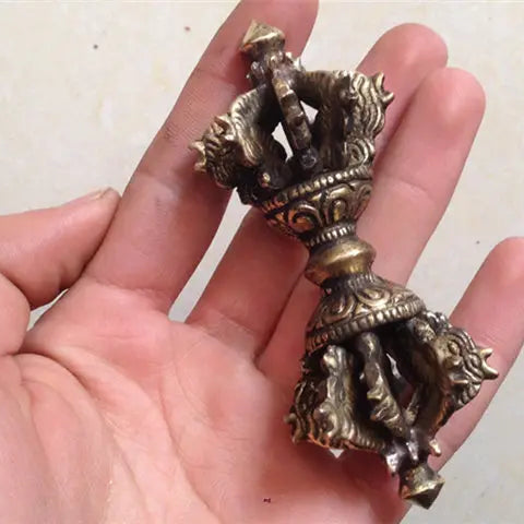 Tibetan Brass Vajra Pestle-ToShay.org