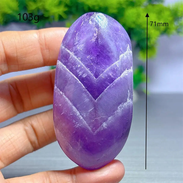 Purple Amethyst Palm Stone-ToShay.org