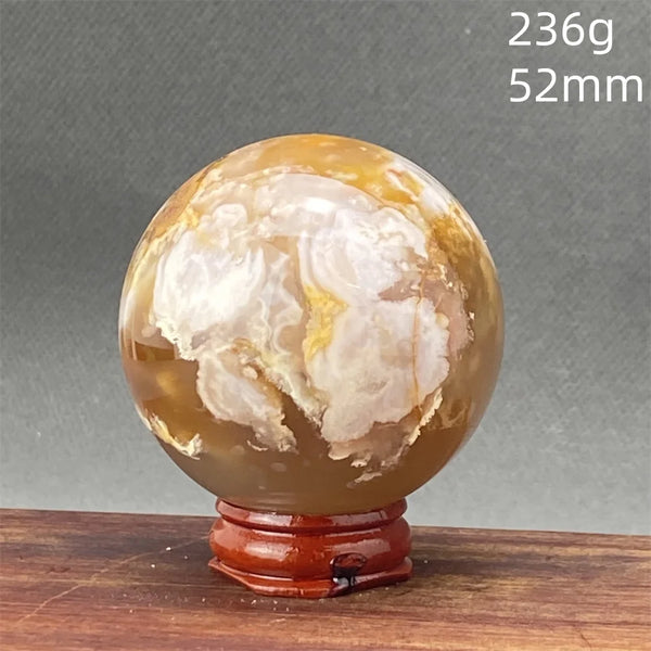 Red Cherry Blossom Agate Ball-ToShay.org
