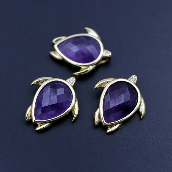 Mixed Crystal Turtle Charms-ToShay.org