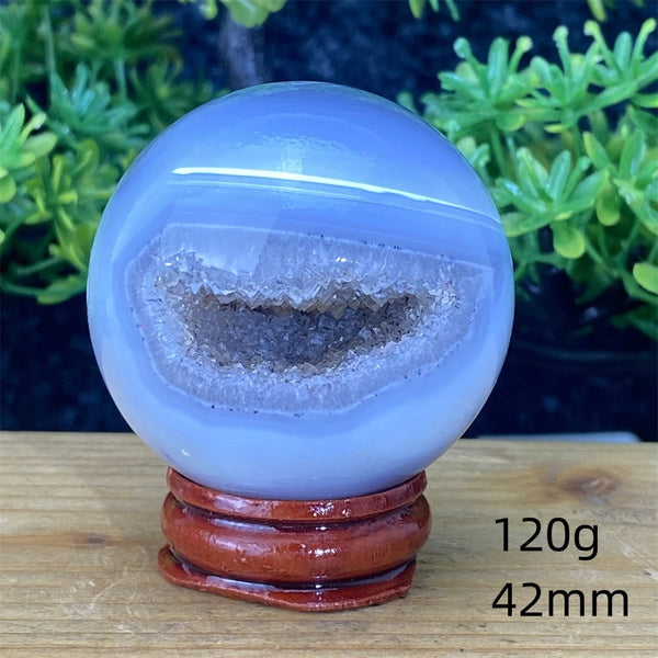 Blue Agate Cluster Ball-ToShay.org
