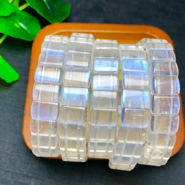 Blue Light Moonstone Bangle-ToShay.org