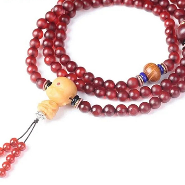 Red Sheep Horn Bead Mala-ToShay.org