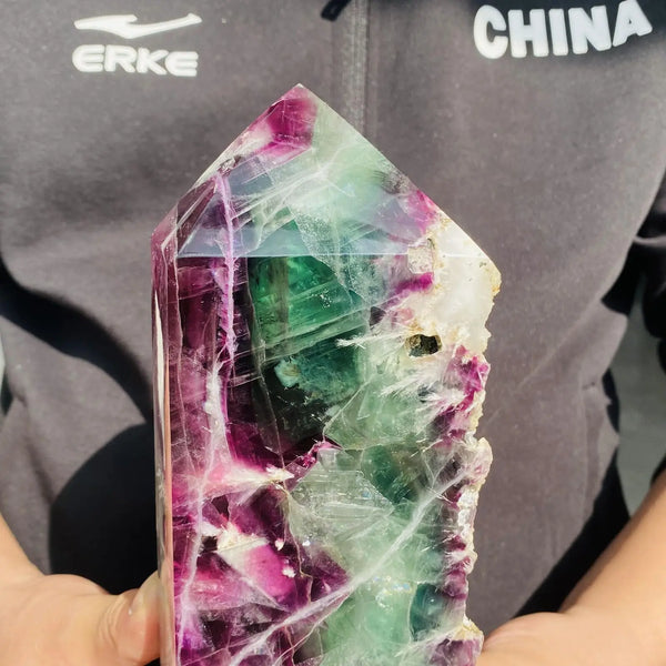 Rainbow Fluorite Obelisk-ToShay.org