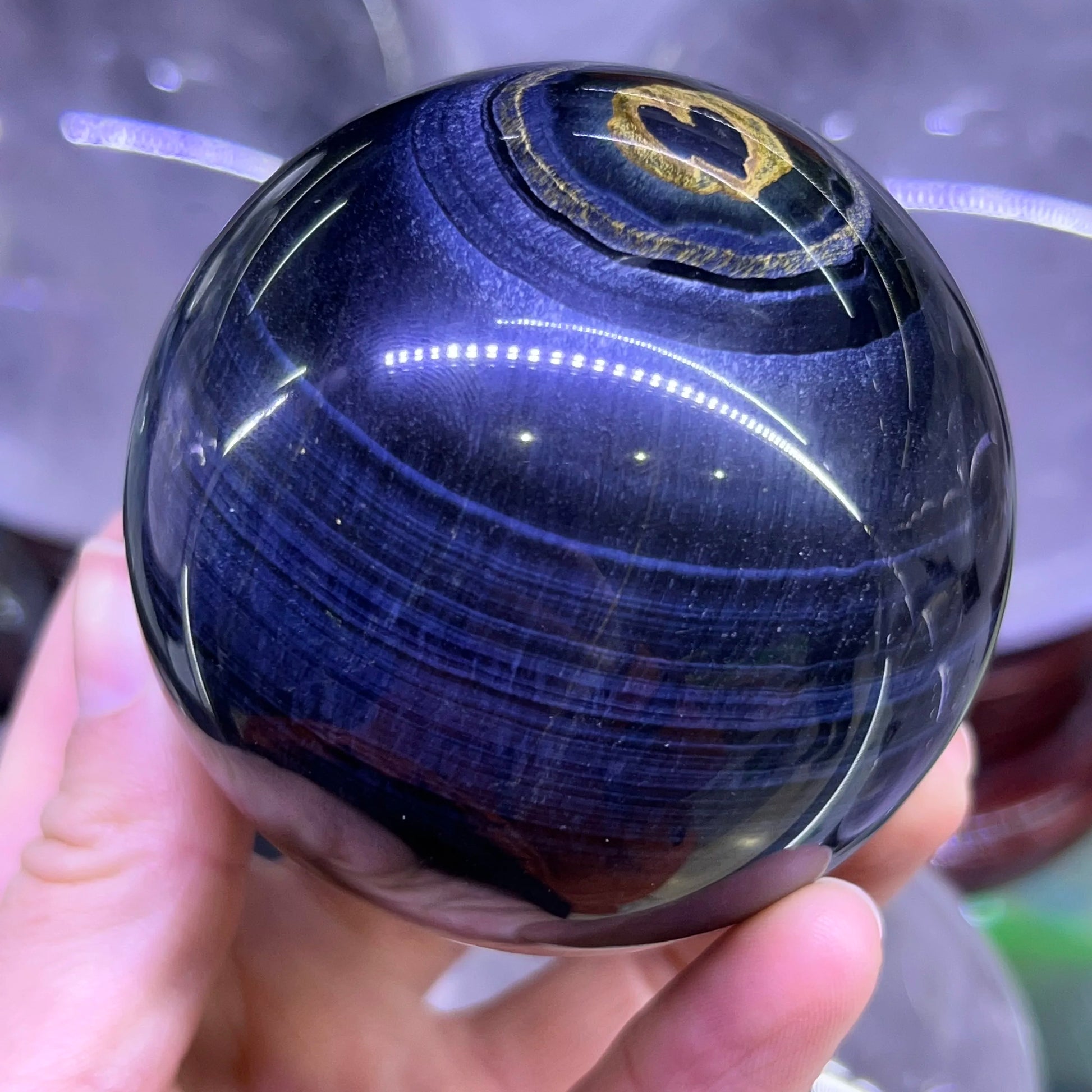 Blue Tiger Eye Jasper Ball-ToShay.org