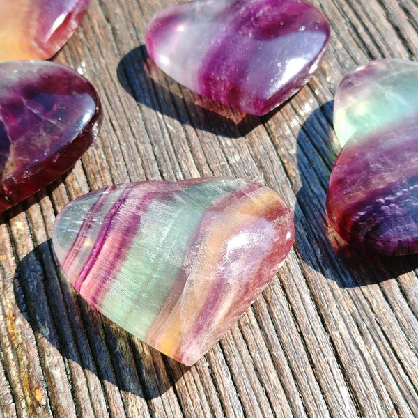 Rainbow Fluorite Heart-ToShay.org