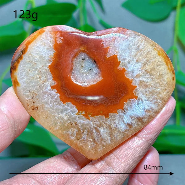 Orange Carnelian Druzy Heart-ToShay.org