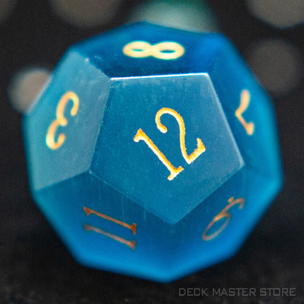 Blue Aquamarine Cats Eye Dice-ToShay.org