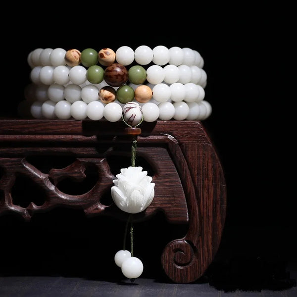 White Bodhi Root Beads-ToShay.org
