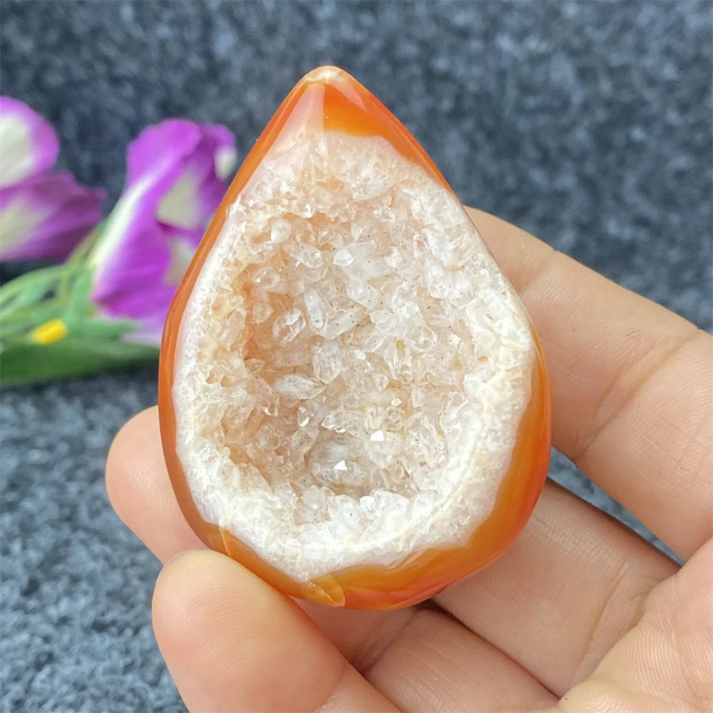 Red Agate Geode Crystal Egg-ToShay.org