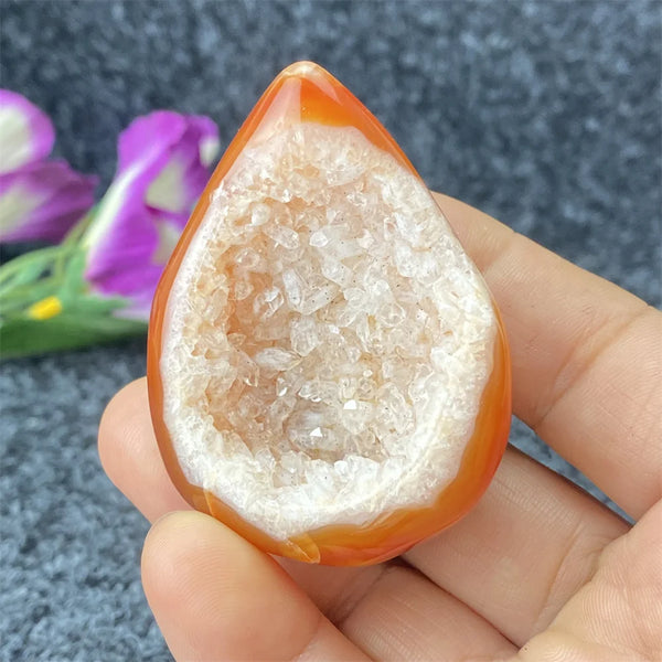 Red Agate Geode Crystal Egg-ToShay.org