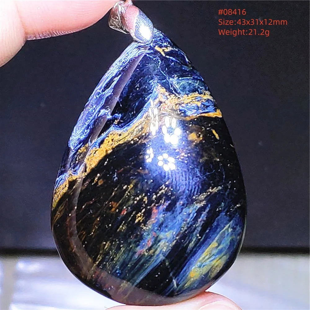 Blue Pietersite Chatoyant Pendant-ToShay.org