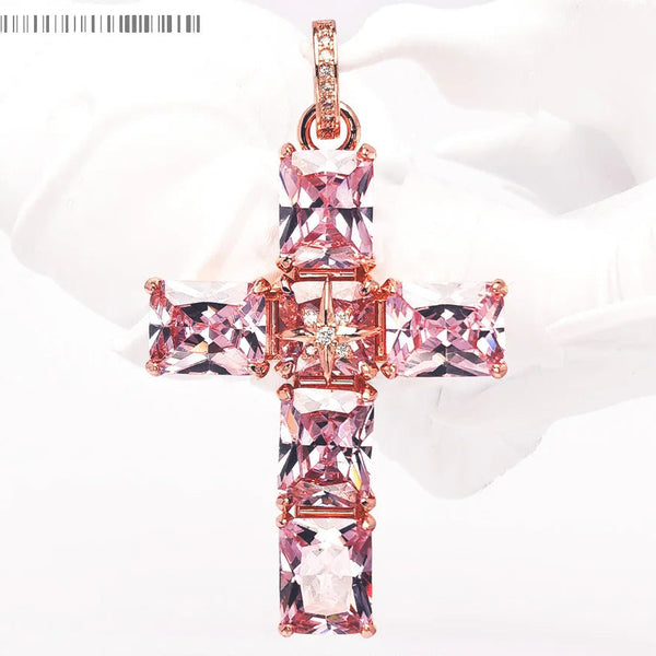 Red Crystal Cross Pendant-ToShay.org