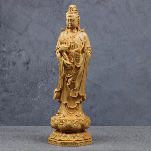 Wood Guanyin-Ru Buddha-ToShay.org