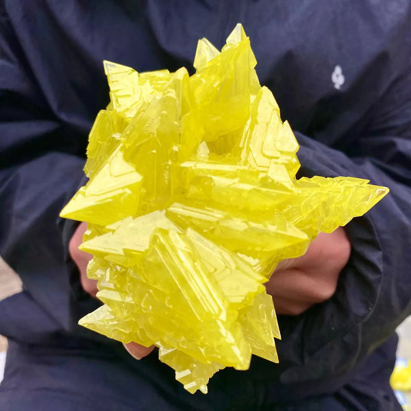 Yellow Sulfur Crystal Quartz-ToShay.org