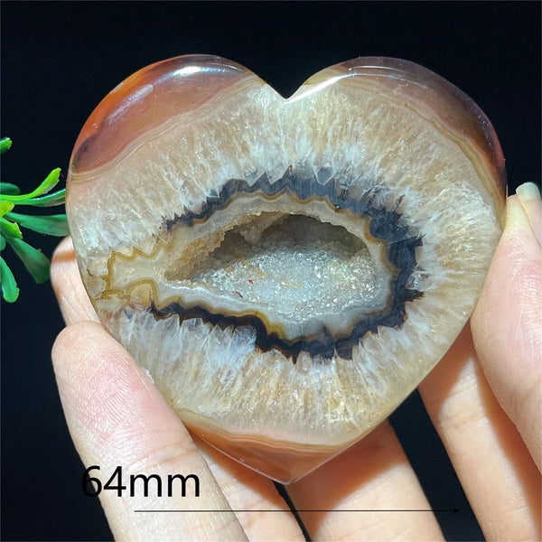 Orange Carnelian Druzy Agate Heart-ToShay.org