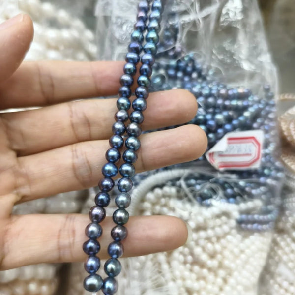 Blue Grey Pearl Beads-ToShay.org