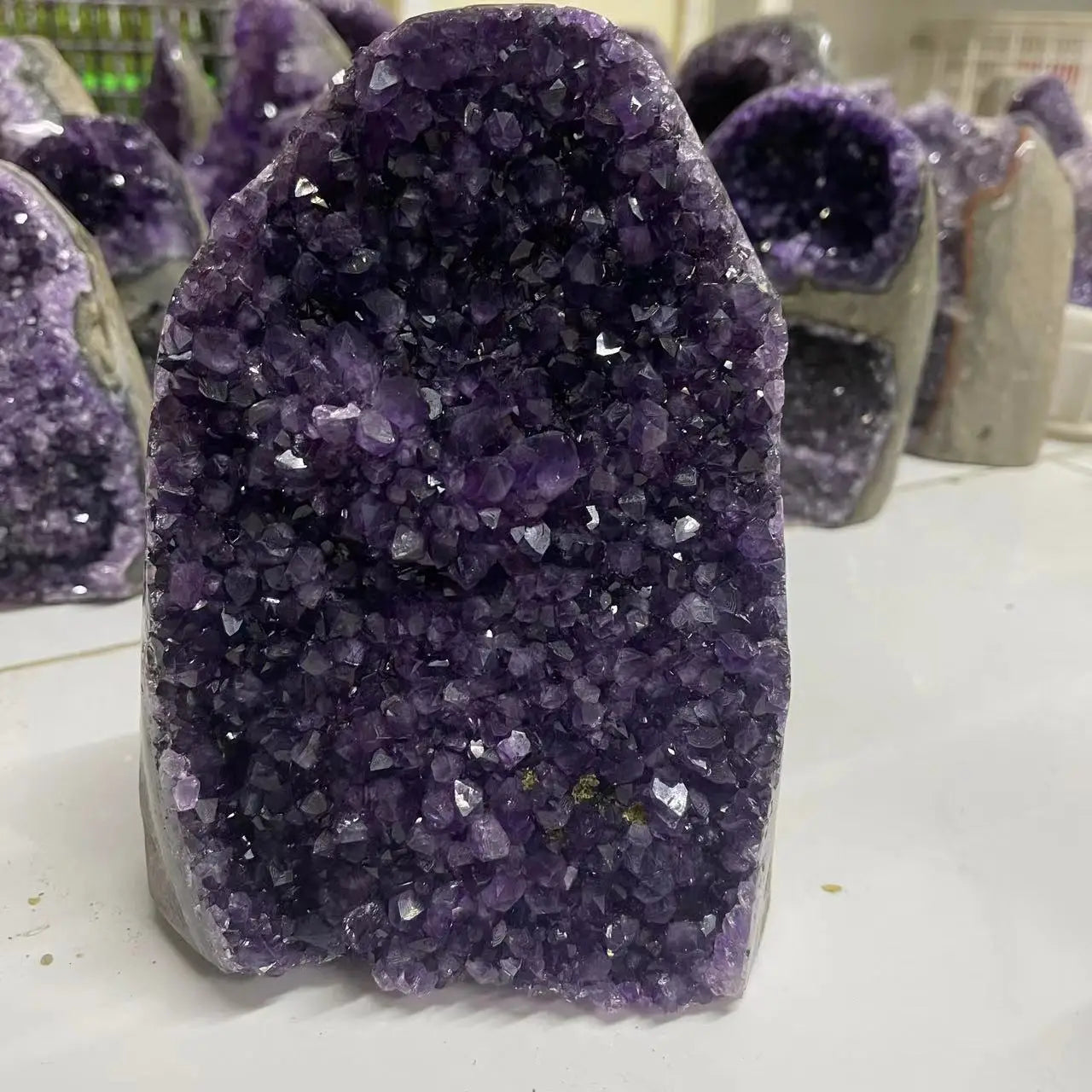 Purple Amethyst Geode Crystal-ToShay.org