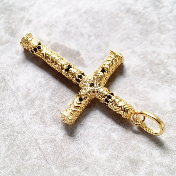 Gold Jewel Cross Pendant-ToShay.org