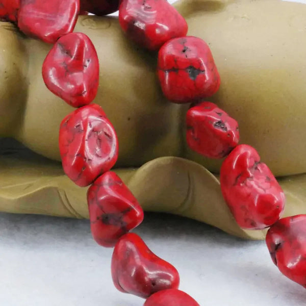 Mixed Howlite Nugget Beads-ToShay.org