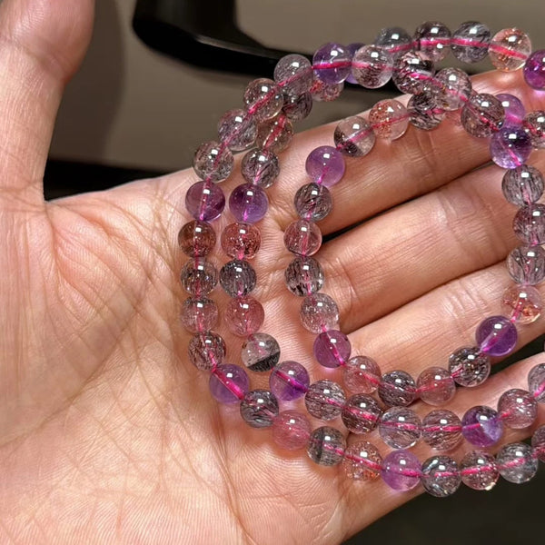 Purple Super Seven Wrap Bracelet-ToShay.org