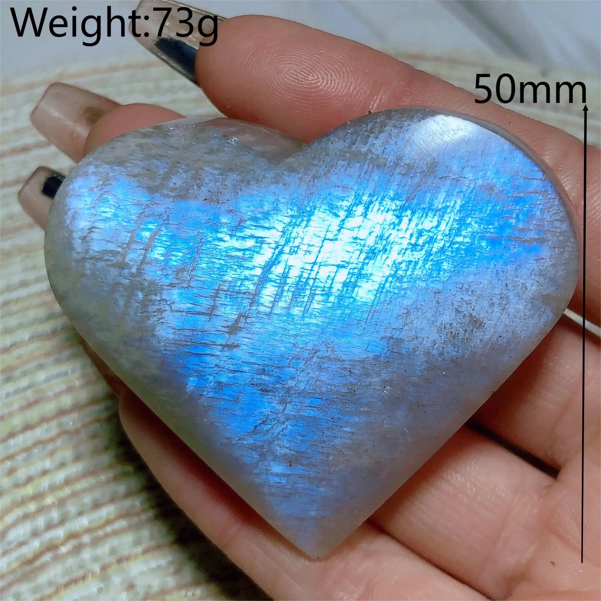 Blue Rainbow Moonstone Hearts-ToShay.org