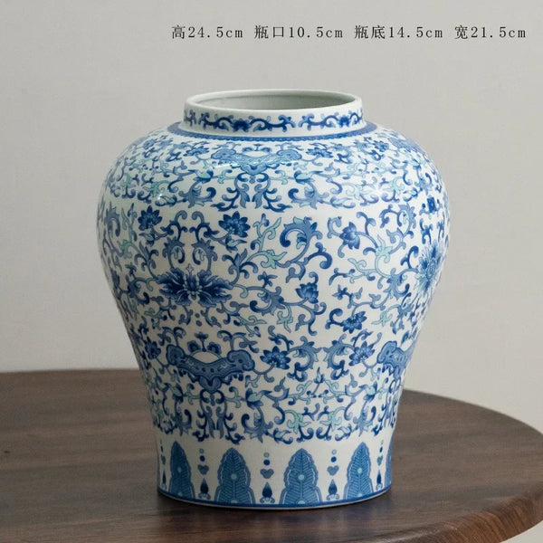 Blue White Ceramic Vase-ToShay.org
