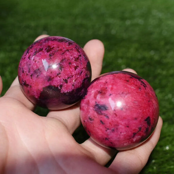 Pink Peach Blossom Jade Ball-ToShay.org