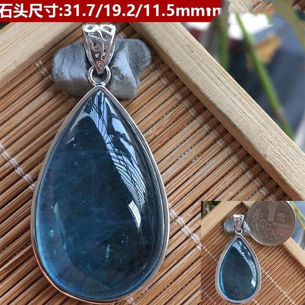 Blue Aquamarine Pendant-ToShay.org