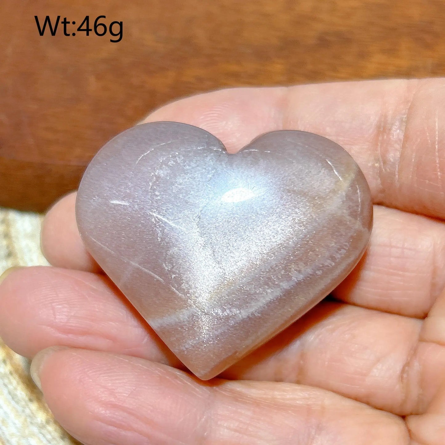 Orange Peach Moonstone Heart-ToShay.org