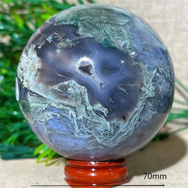 Green Moss Agate Ball-ToShay.org