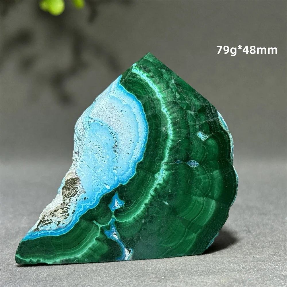 Blue Chrysocolla Malachite Point-ToShay.org
