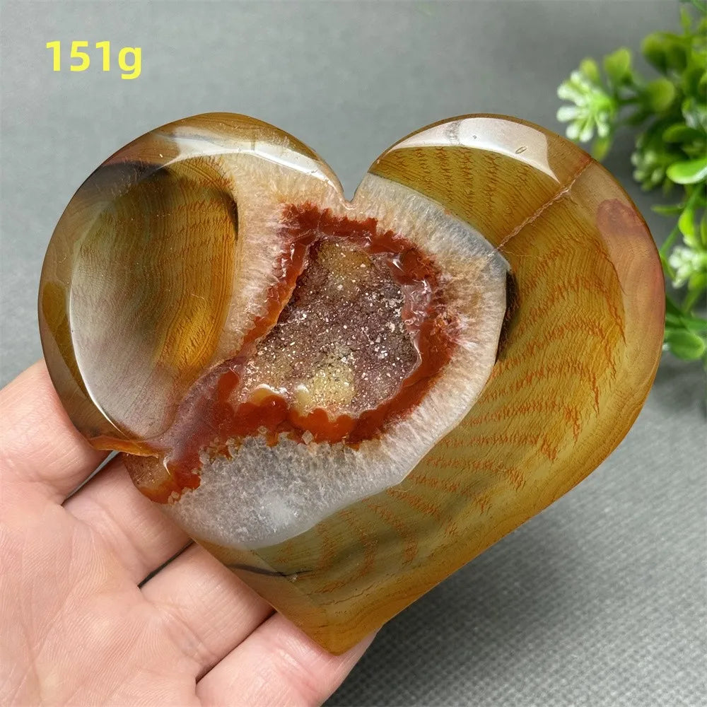Red Agate Geode Heart-ToShay.org