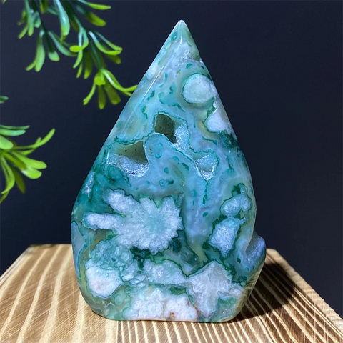 Green Flower Agate Tower-ToShay.org