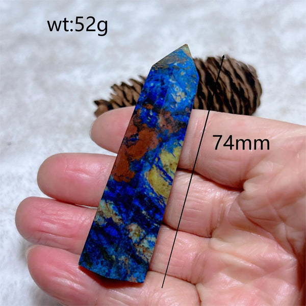 Blue Azurite Chrysocolla Point-ToShay.org