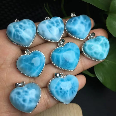 Blue Larimar Heart Pendant-ToShay.org