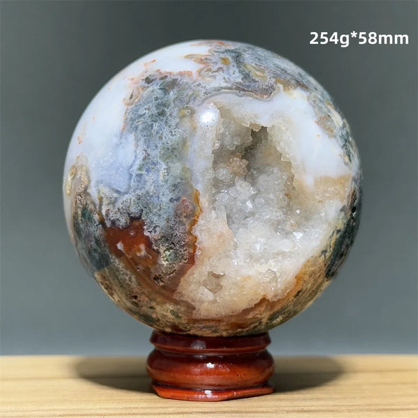 Red Moss Crystal Agate Ball-ToShay.org