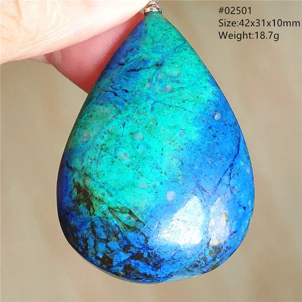 Blue Azulite Malachite Pendant-ToShay.org