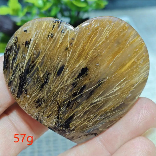 Black Hair Agate Heart-ToShay.org