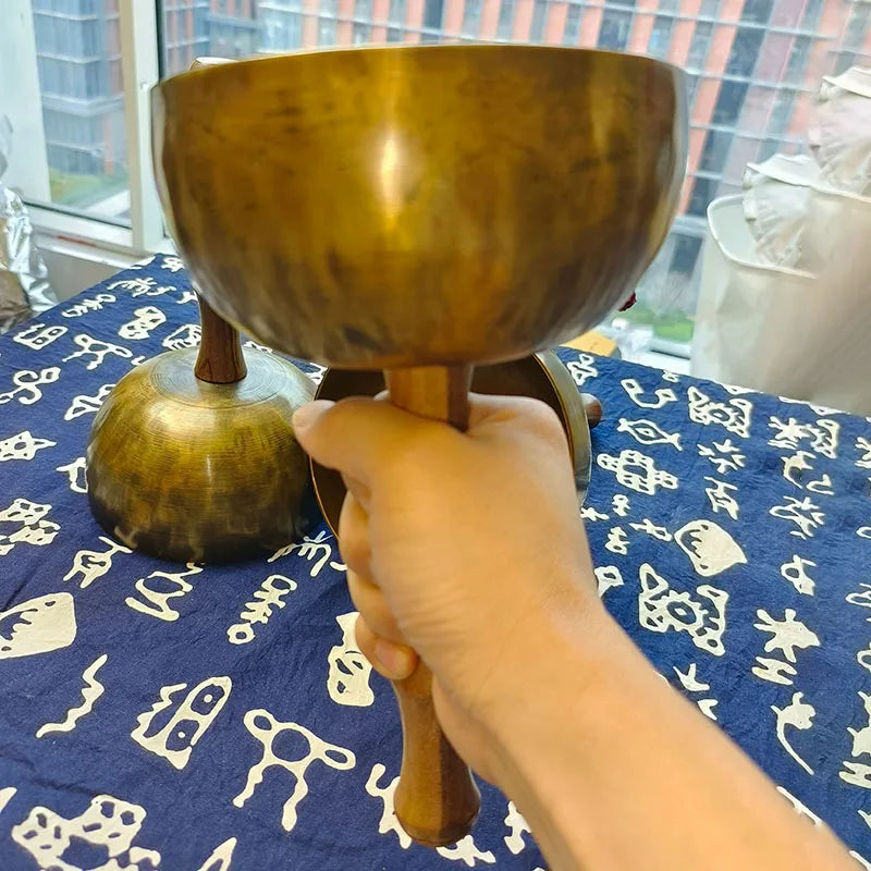 Handmade Copper Singing Bowl Handheld Meditation Singing Bowls Yoga Relaxation Sound Bowl Mindfulness Percussion Instruments-ToShay.org