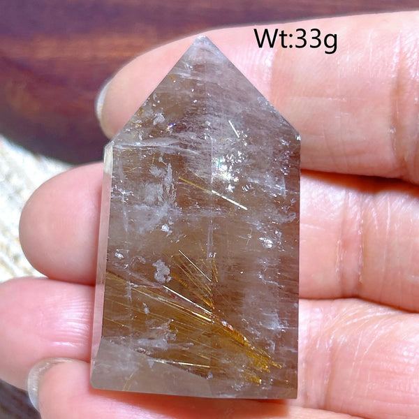 Gold Rutilated Crystal Point-ToShay.org