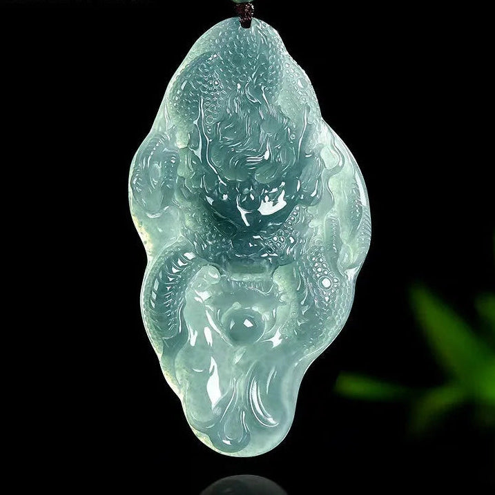 Green Jade Dragon Pendant-ToShay.org