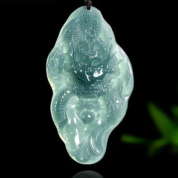Green Jade Dragon Pendant-ToShay.org