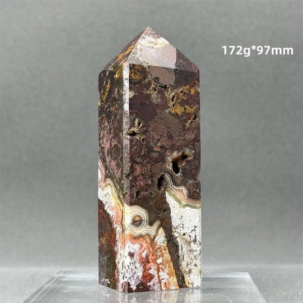 Red White Agate Obelisk-ToShay.org