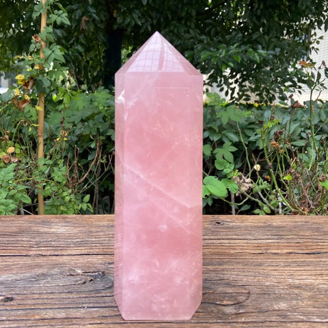 Pink Rose Quartz Obelisk-ToShay.org
