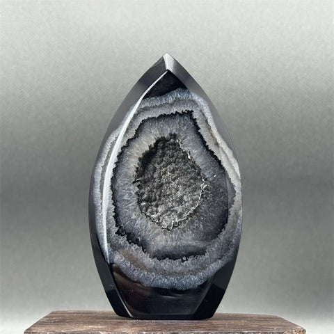 Black Agate Geode Torch-ToShay.org